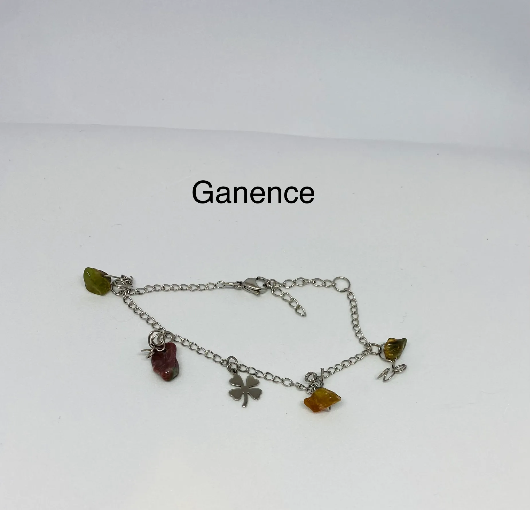 Bracelet en acier inoxydable et pierres naturelles d’onyx, onyx