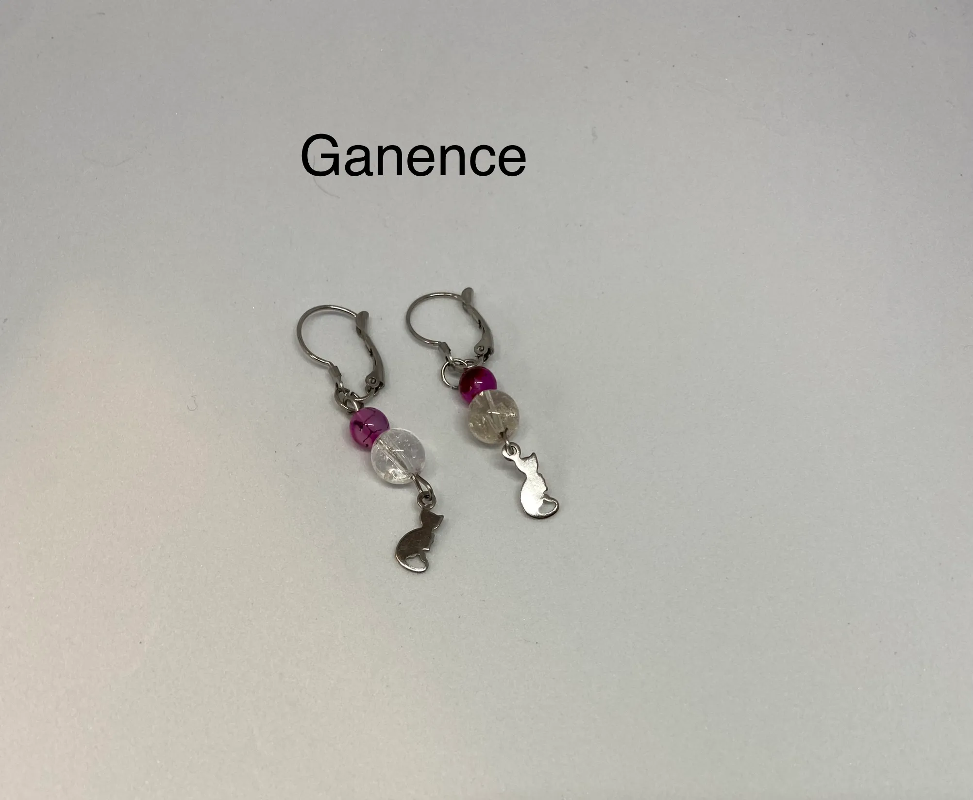 Boucles d’oreilles en acier inoxydable et pierres naturelles, veines de dragon