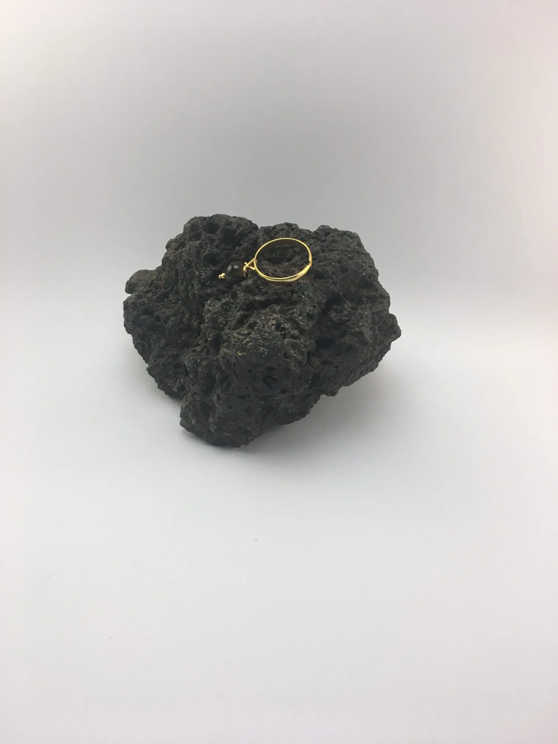 Bague plaqué or « oeil du tigre », œil du tigre