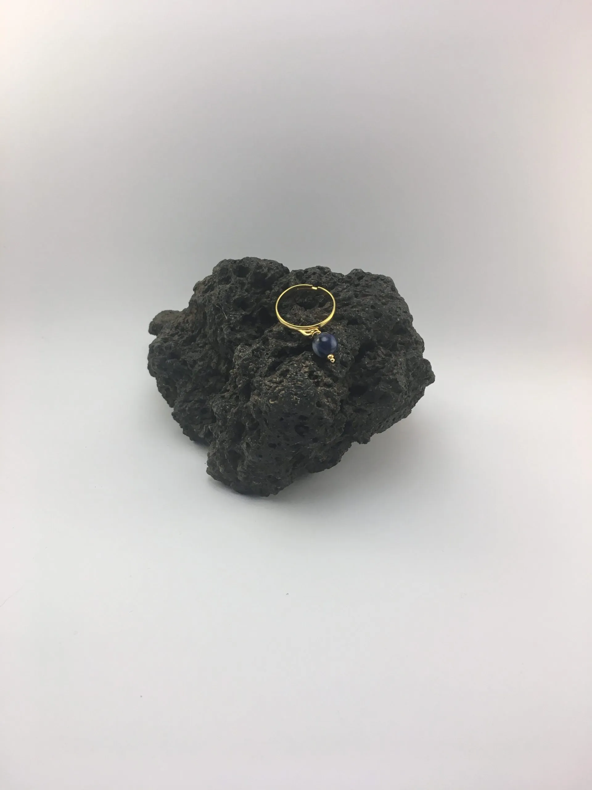 Bague plaqué or « sodalite », sodalite